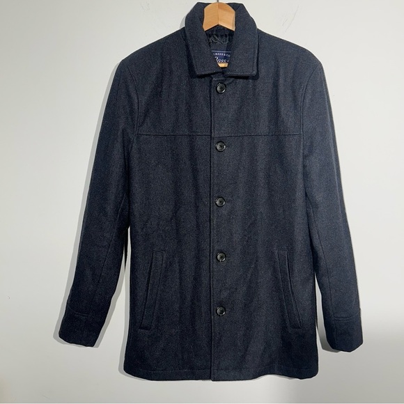 GH BASS CO Men’s Jacket Coat Dark Gray Wool Blend Heavy Warm Size SMALL - Picture 1 of 15